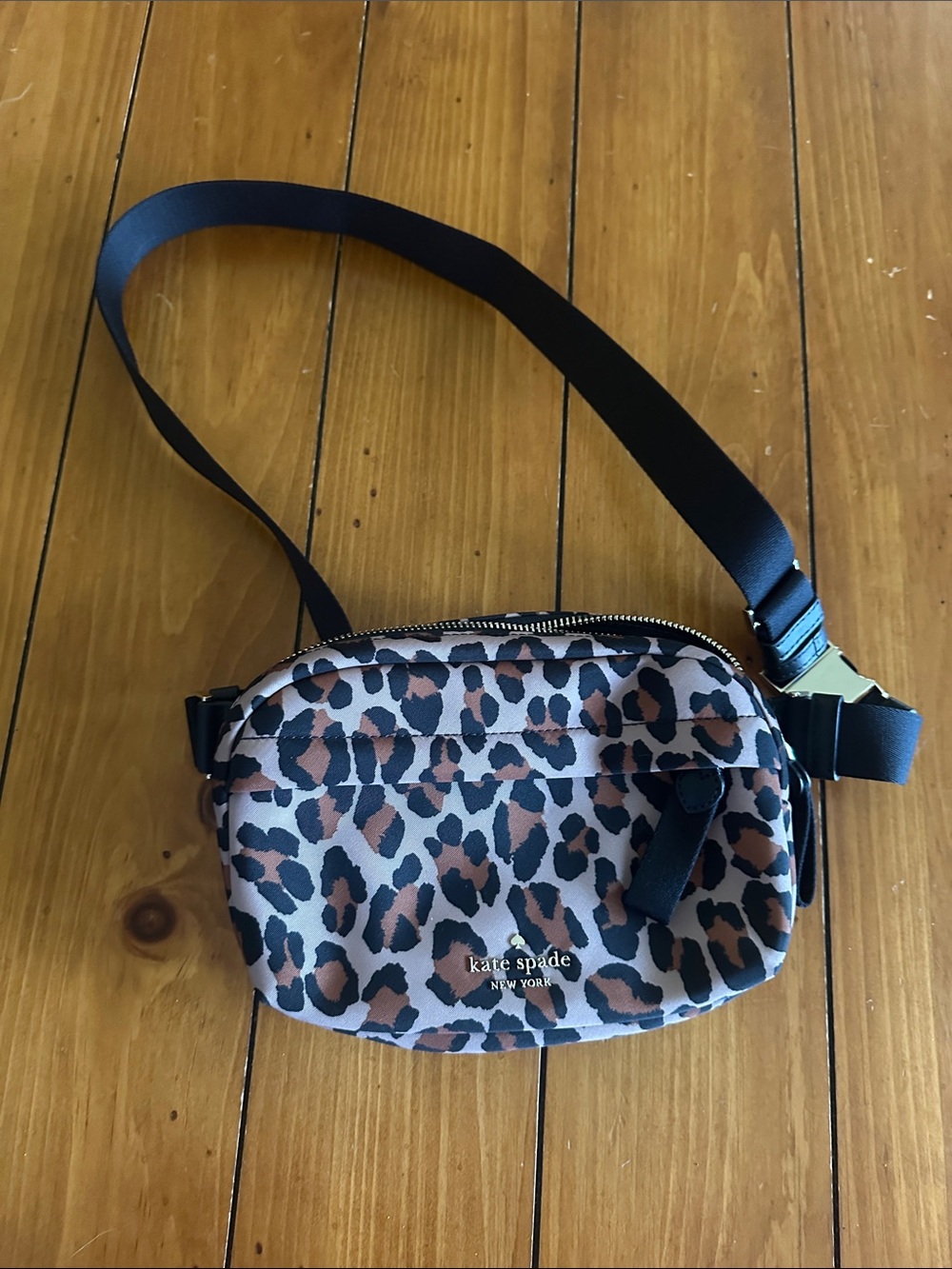 kate spade Leopard Print Crossbody Bag in Black and Brown